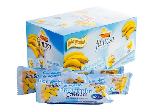 Bananinha Cremosa Sem Açucar Famoso Display 24unidades