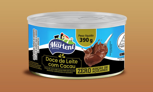 DOCE DE LEITE COM CACAU ZERO 390g.