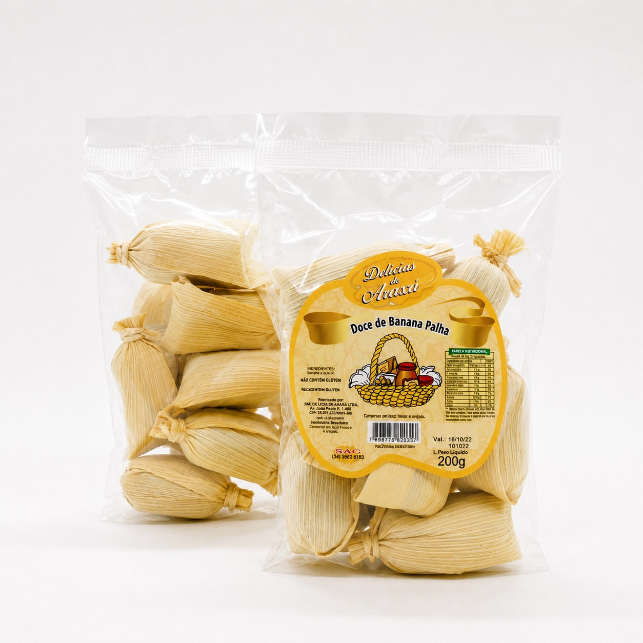 Doce de banana da palha 200g.